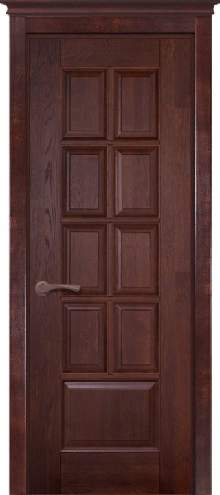 Дверь дуб Double Solid Wood Лондон махагон глухая
