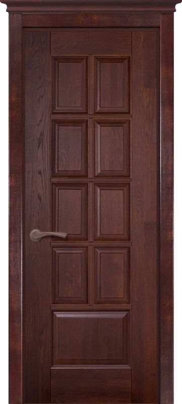 Дверь дуб Double Solid Wood Лондон махагон глухая