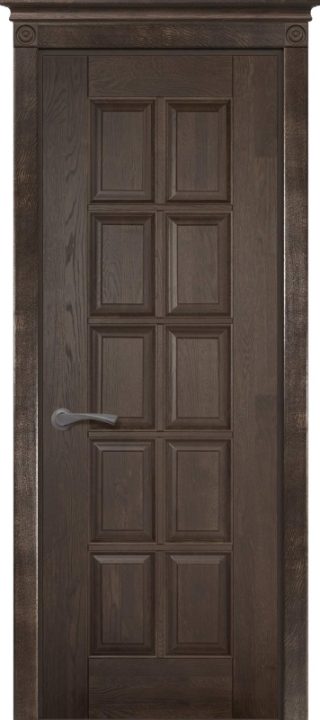 Дверь дуб Double Solid Wood Лондон 2 эйвори блек глухая