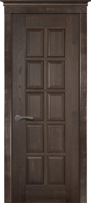 Дверь дуб Double Solid Wood Лондон 2 эйвори блек глухая