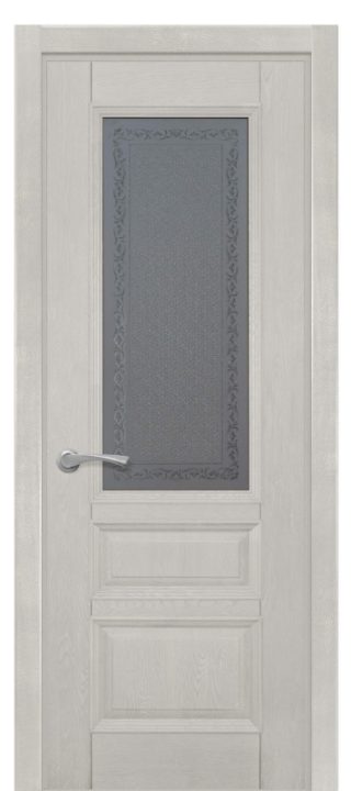 Дверь дуб Double Solid Wood Аристократ №2 эмаль грей