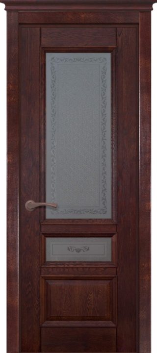 Дверь дуб Double Solid Wood Аристократ №3 махагон