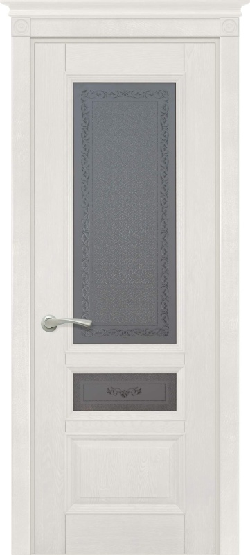 Дверь дуб Double Solid Wood Аристократ №3 белая эмаль