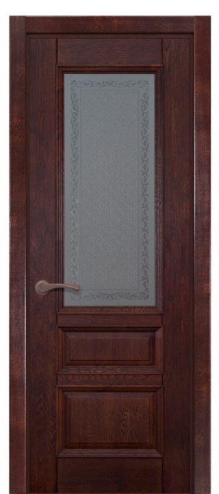 Дверь дуб Double Solid Wood Аристократ №2 махагон