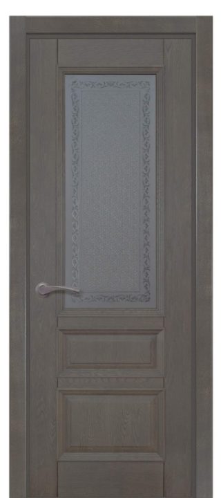 Дверь дуб Double Solid Wood Аристократ №2 грис